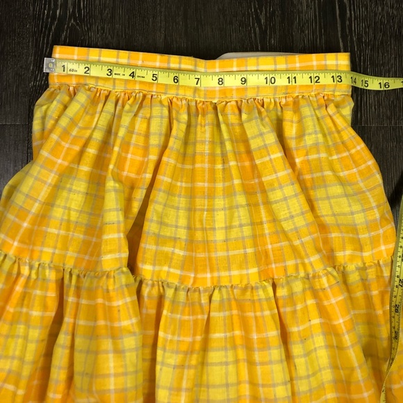 Vintage Plaid Two-Piece Matching Top & Skirt Set - Picture 9 of 13